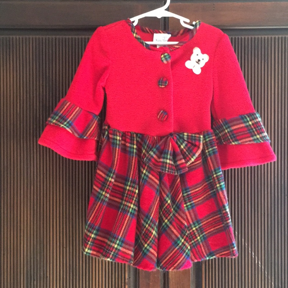 Girls plaid pattern dress/ coat.
